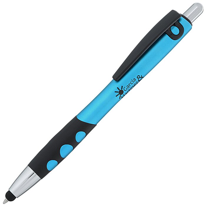 Lerado stylus pen in blue with a sample logo