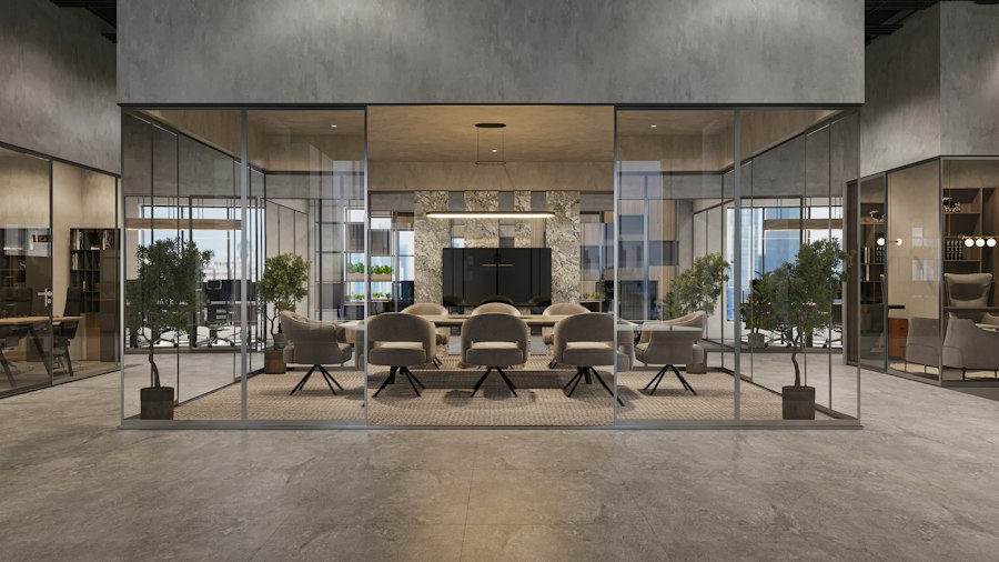 Freshly painted modern commercial office space