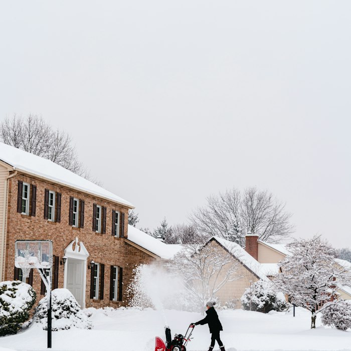 Snow removal from a driveway